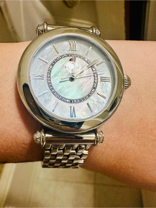 Michele Accessories - Lk New Michele Diamond Watch Mother Pearl Diamond Watch New Battery All Links